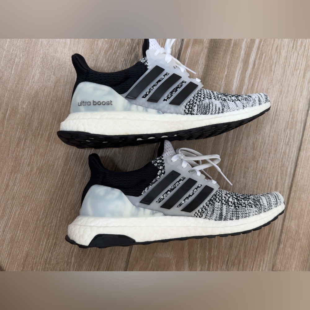 Adidas Ultra Boost Monochrome Knit Running Shoes - Picture 5 of 10